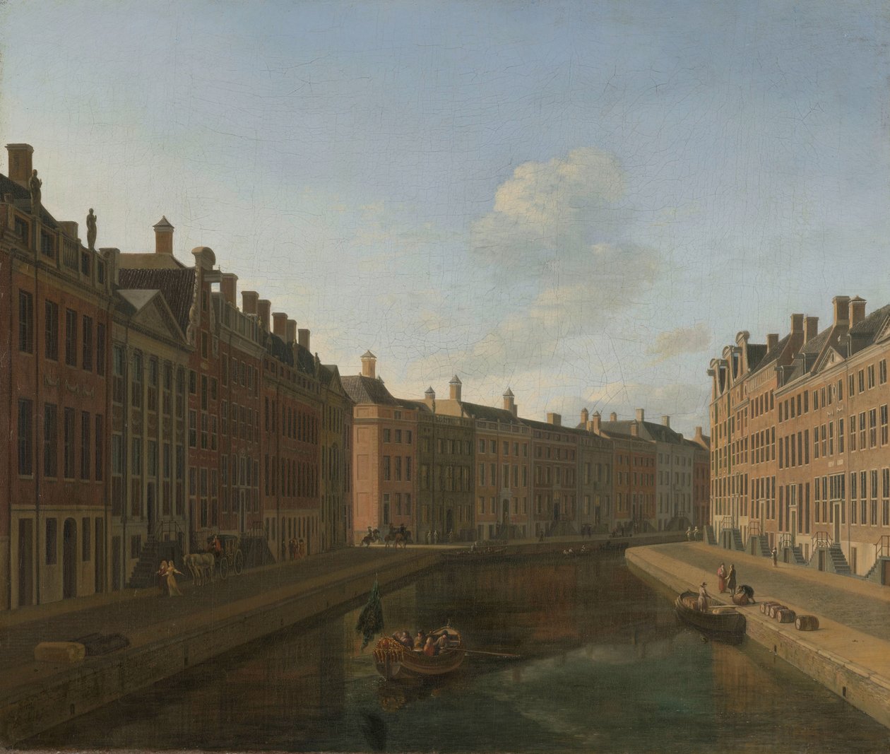 Widok na Złoty Zakręt w Herengracht od wschodu autorstwa Gerrit Berckheyde