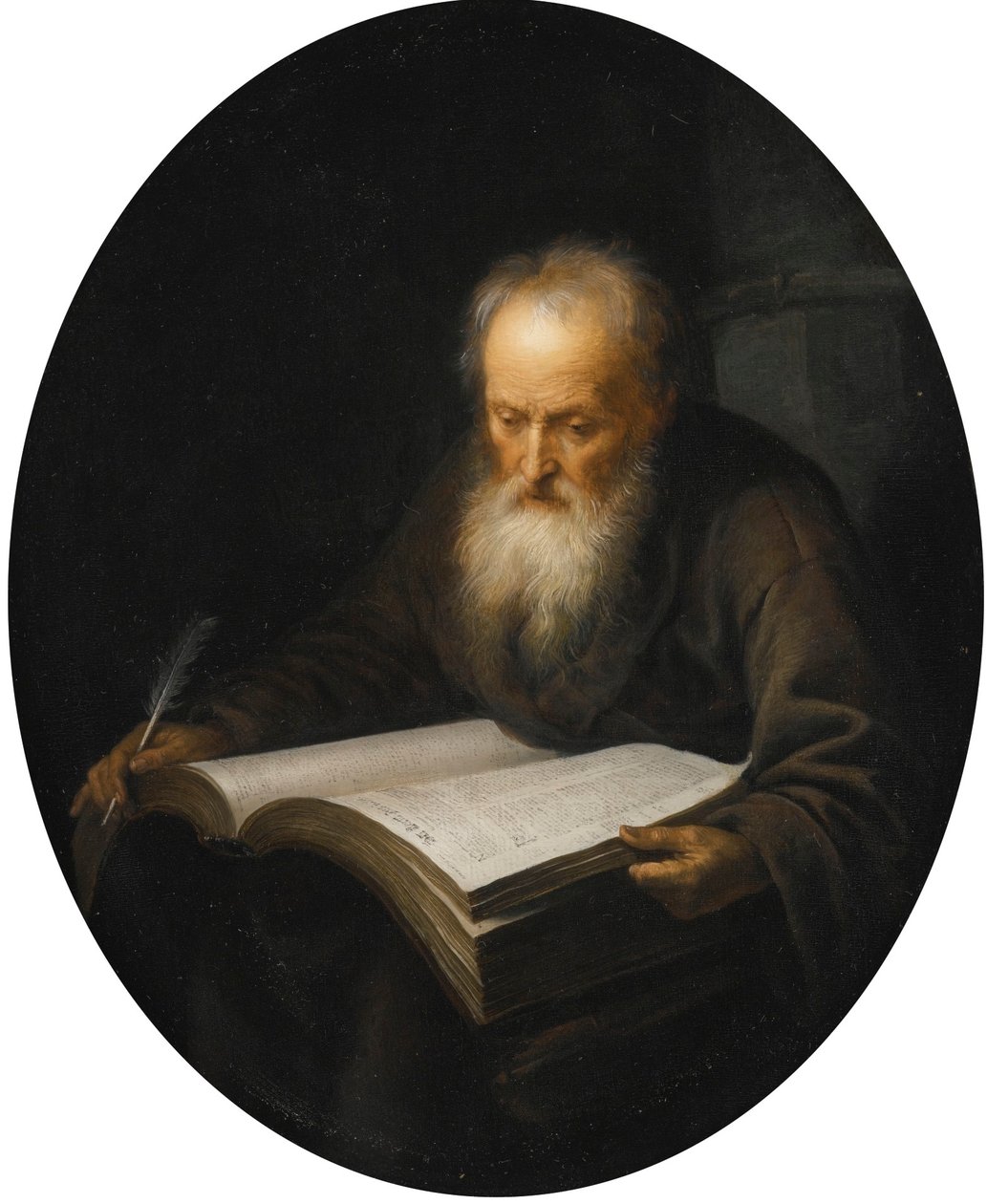 Stary uczony z książką autorstwa Gerrit Dou