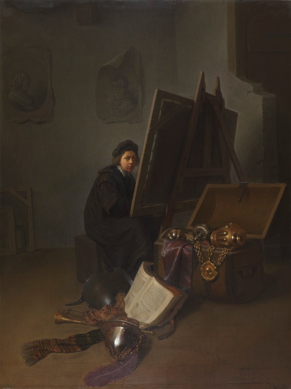 Autoportret () przy sztalugach autorstwa Gerrit Dou