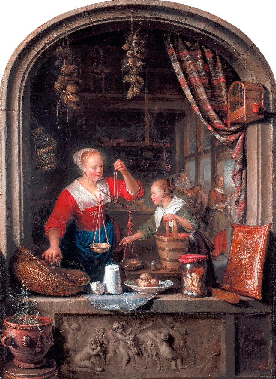 Sklep spożywczy autorstwa Gerrit Dou