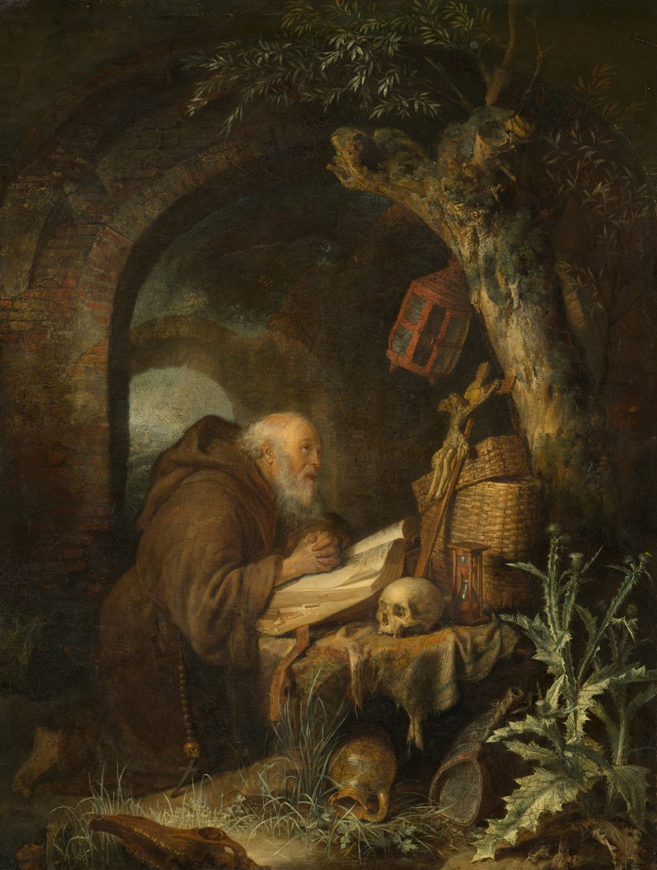 Pustelnik autorstwa Gerrit Dou
