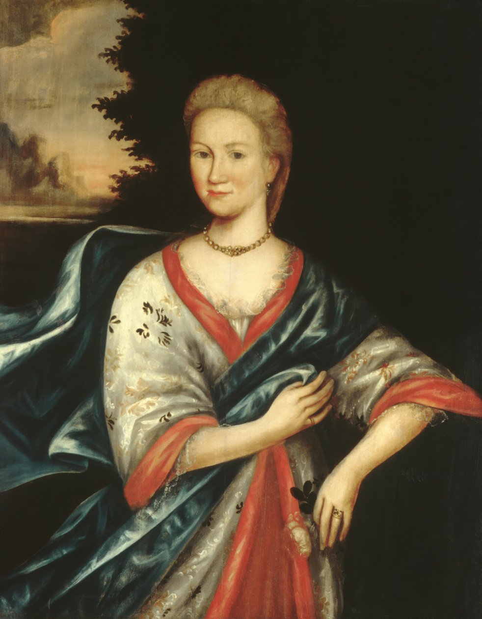 Portret damy, ca. 1710. autorstwa Gerrit Duyckinck