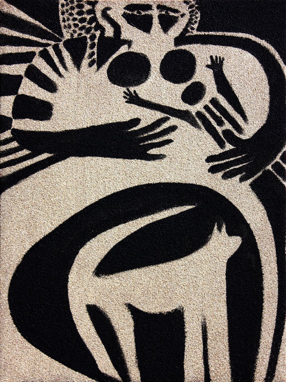 First Born, 2014 (piasek i akryl na płótnie) autorstwa Gerrit Greve