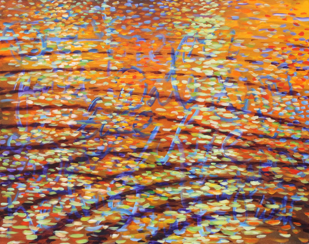 Healing Waters Ripples, 2009 (akryl na płótnie) autorstwa Gerrit Greve
