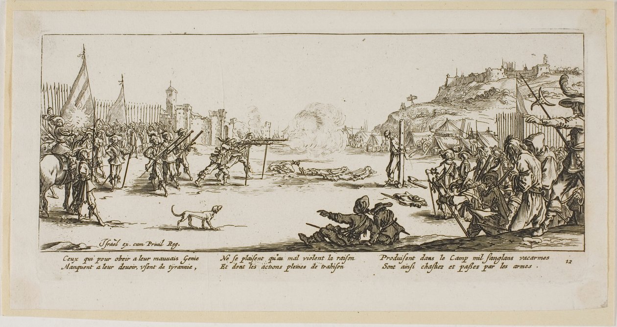 The Firing Squad, płyta dwunasta z The Large Miseries of War autorstwa Gerrit Lucasz van Schagen