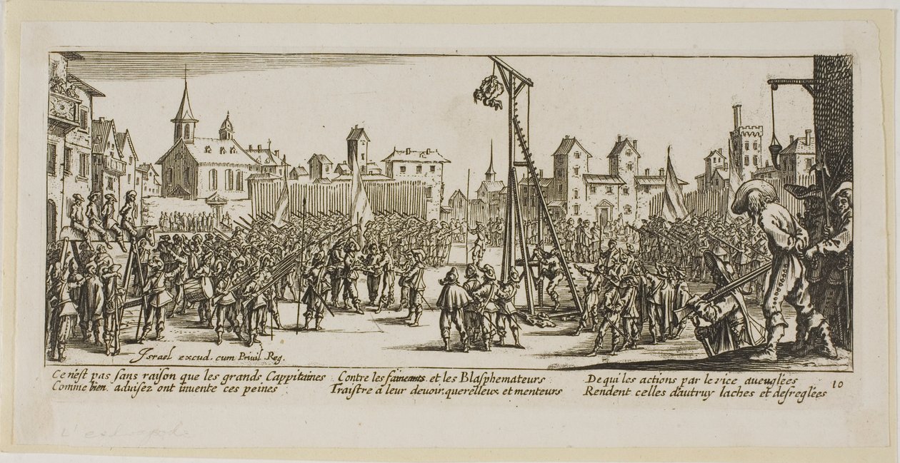 Strappado, płyta dziesiąta z The Large Miseries of War autorstwa Gerrit Lucasz van Schagen