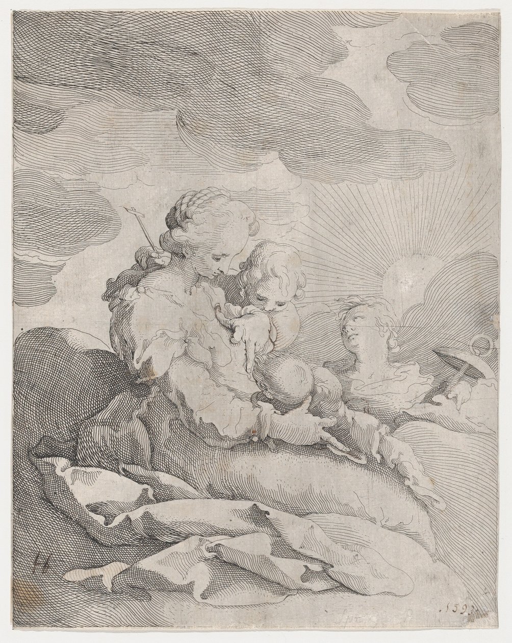 Wiara, Nadzieja i Miłość, ca. 1593. autorstwa Gerrit Pietersz Sweelink