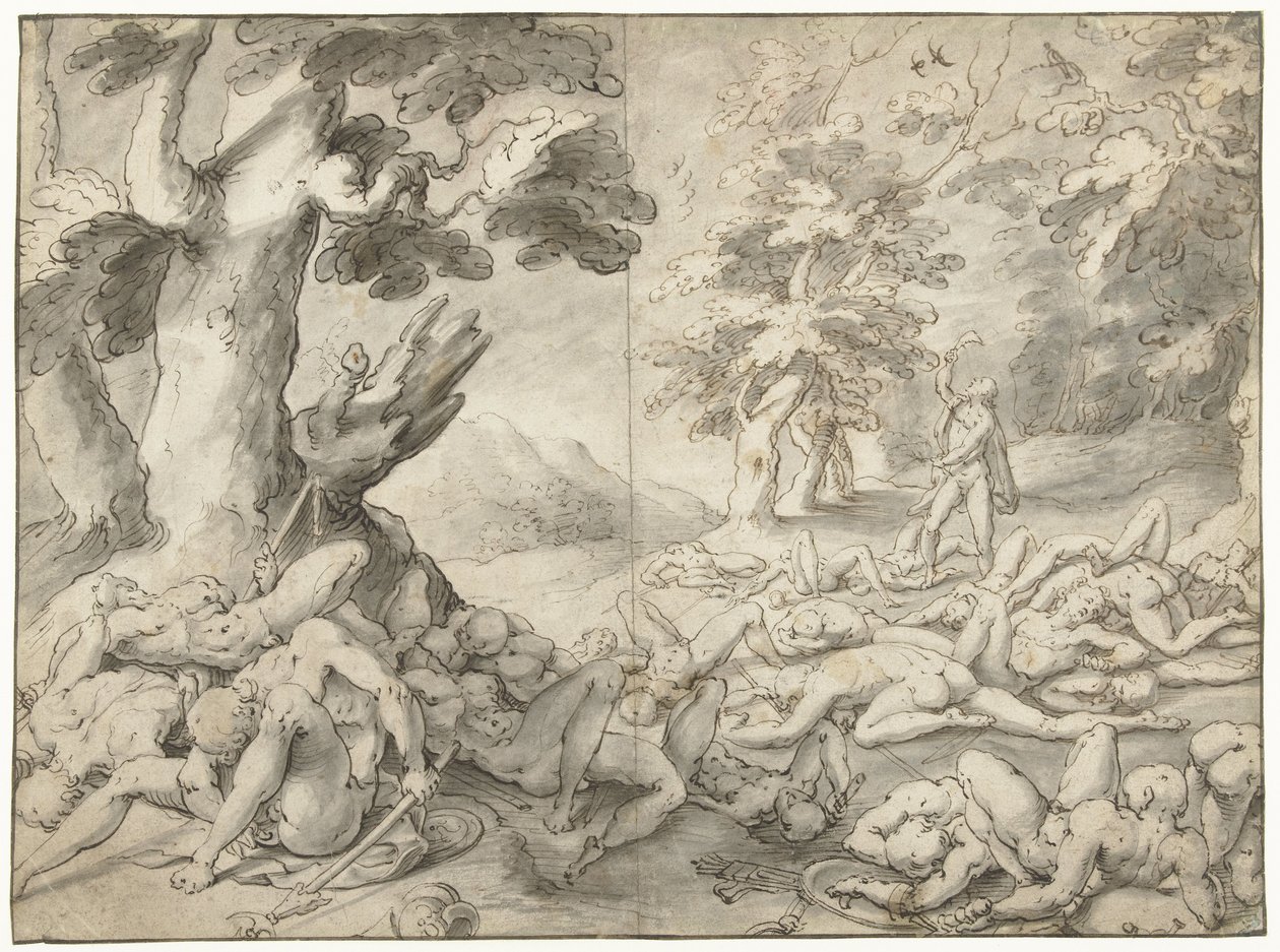Samson po pokonaniu Filistynów autorstwa Gerrit Pietersz. Sweelink
