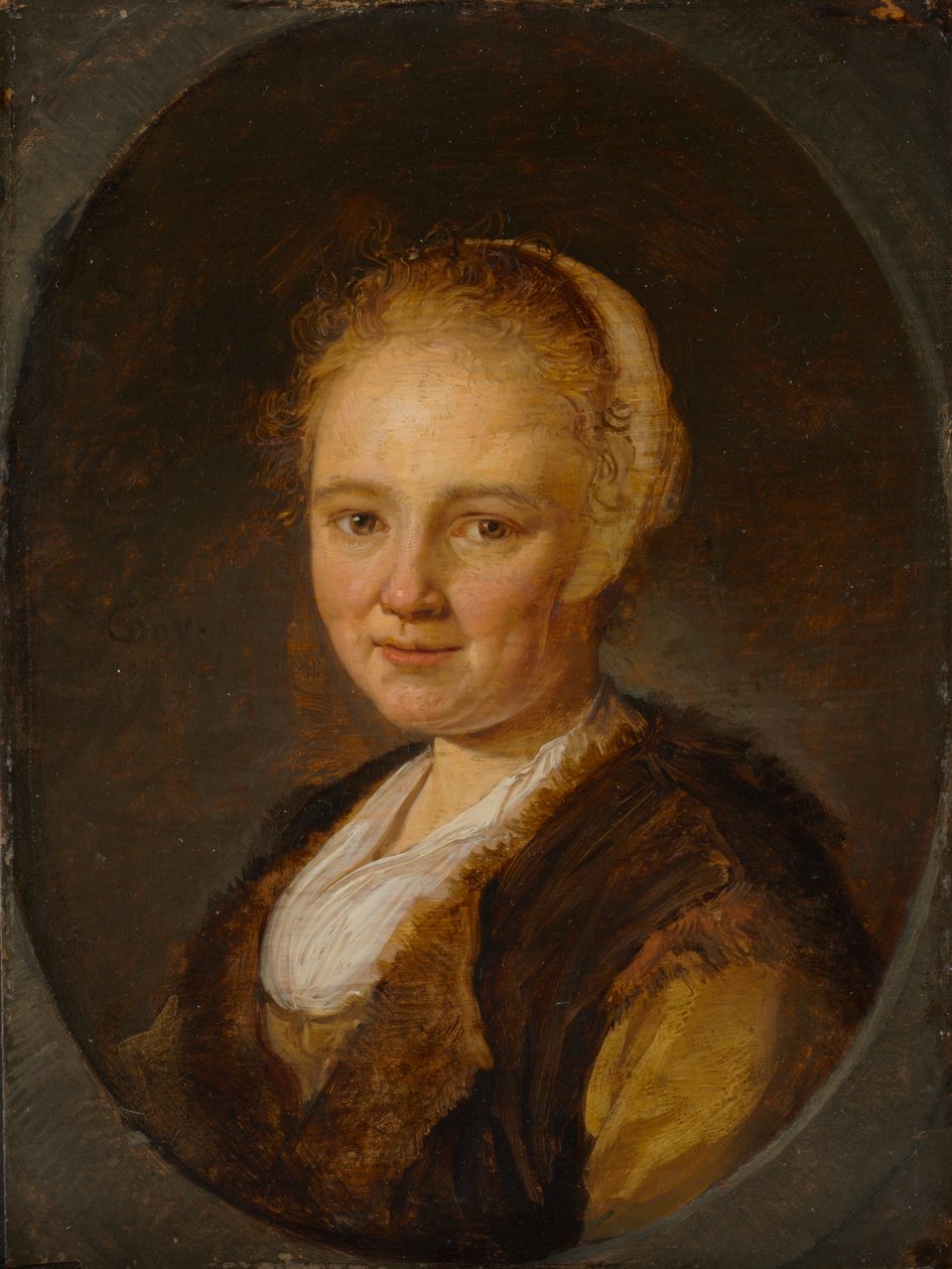 Młoda kobieta autorstwa Gerrit or Gerard Dou