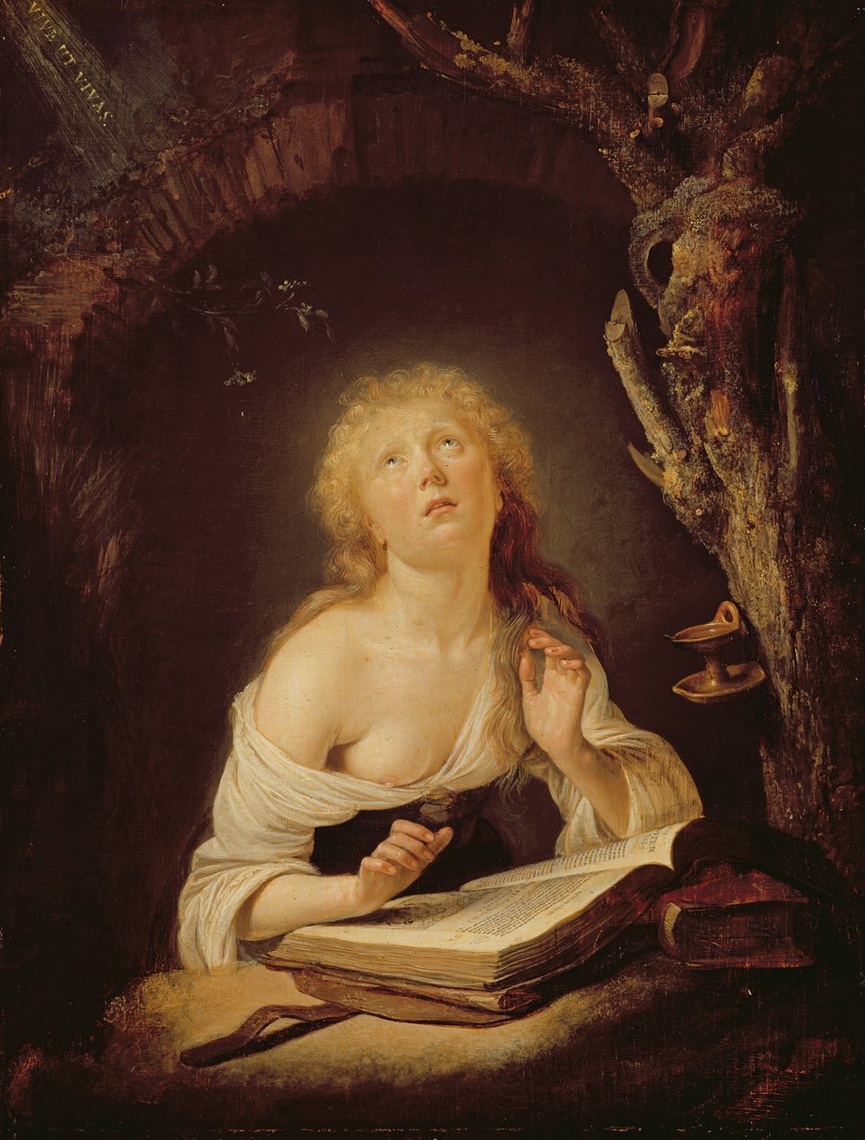 Najświętsza Panna (olej na desce dębowej) autorstwa Gerrit Dou