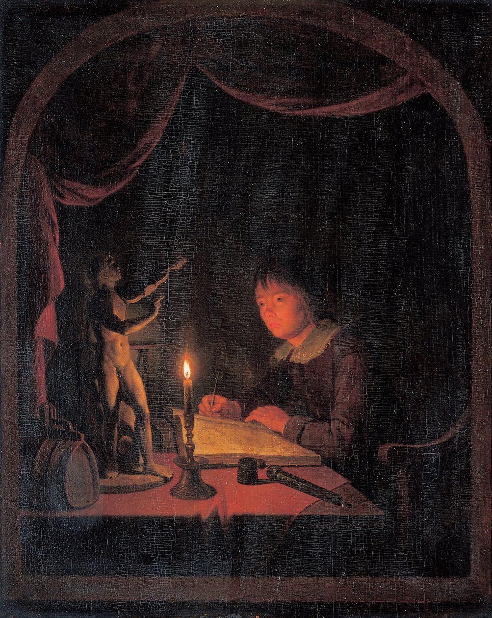 Młody artysta szkicowanie autorstwa Gerrit Dou