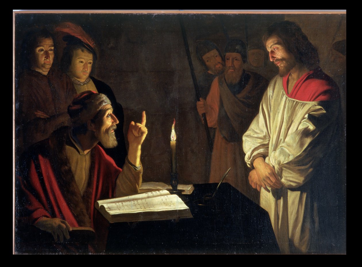 Chrystus przed Kajfaszem autorstwa Gerrit van Honthorst