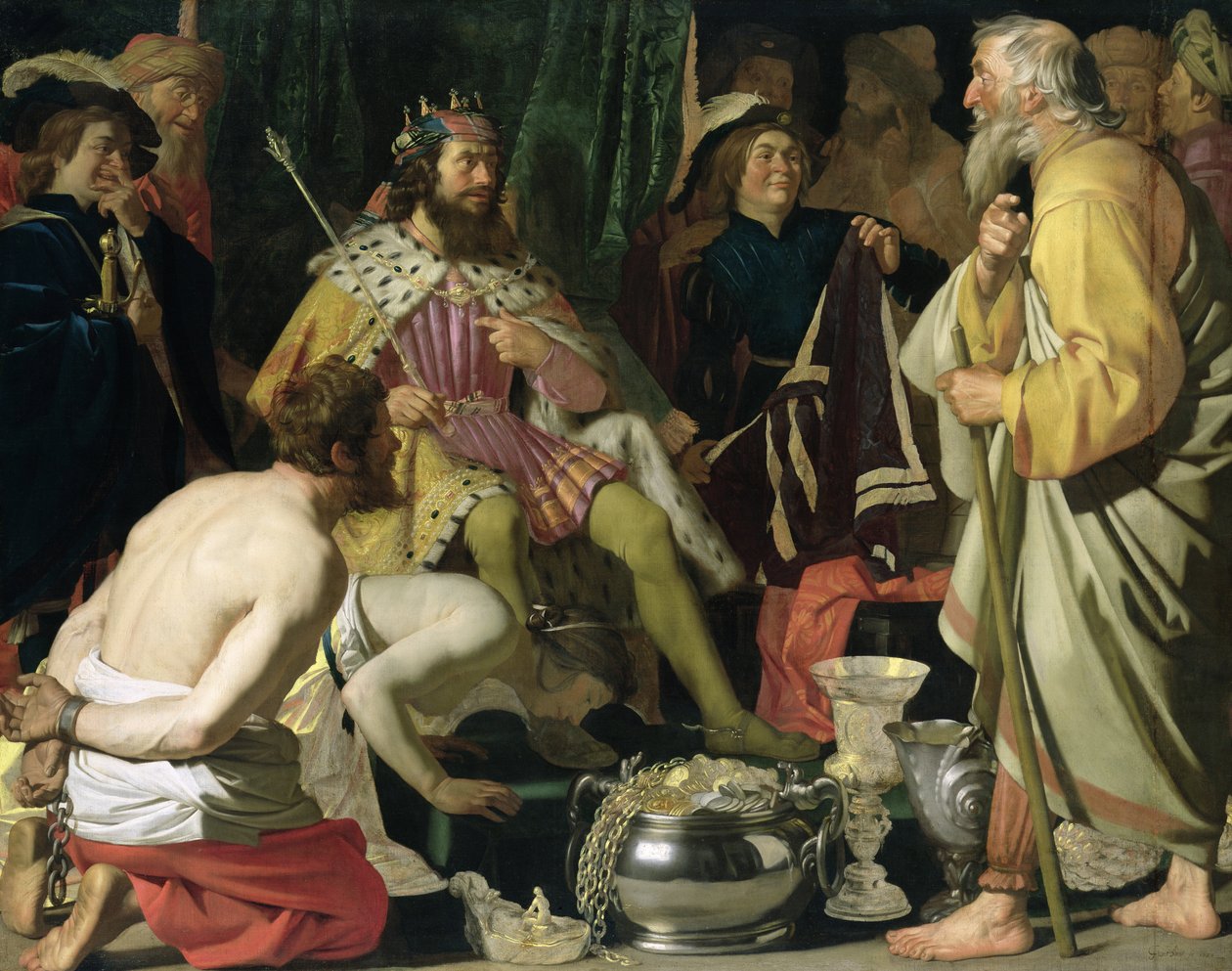 Krezus i Solon, 1624 autorstwa Gerrit van Honthorst