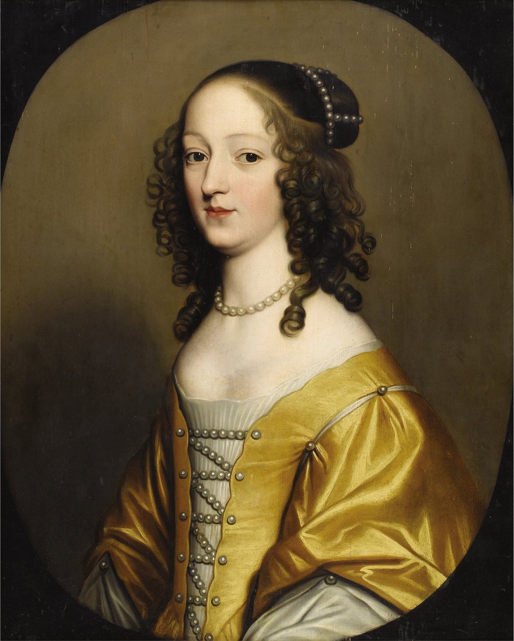 Elisabeth de Boheme - Elżbieta Stuart (1596-1662), królowa Czech, po Honthorst, Gerrit, van (1590-1656). Olej na drewnie. Wymiar : 72,3x57,7 cm. Prywatna kolekcja autorstwa Gerrit van Honthorst