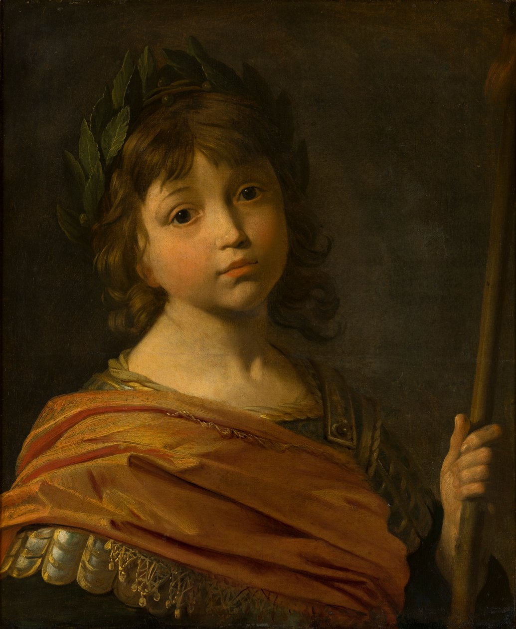 Portret Maurycego lub Moritza, księcia Palatyna (1621-1652) przedstawiony jako Mars, jako chłopiec, ok. 1625-35 (olej na płótnie) autorstwa Gerrit van Honthorst