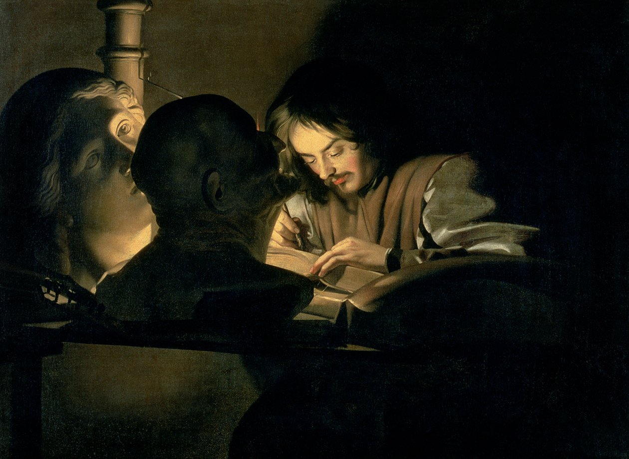 Artysta w pracy autorstwa Gerrit van Honthorst