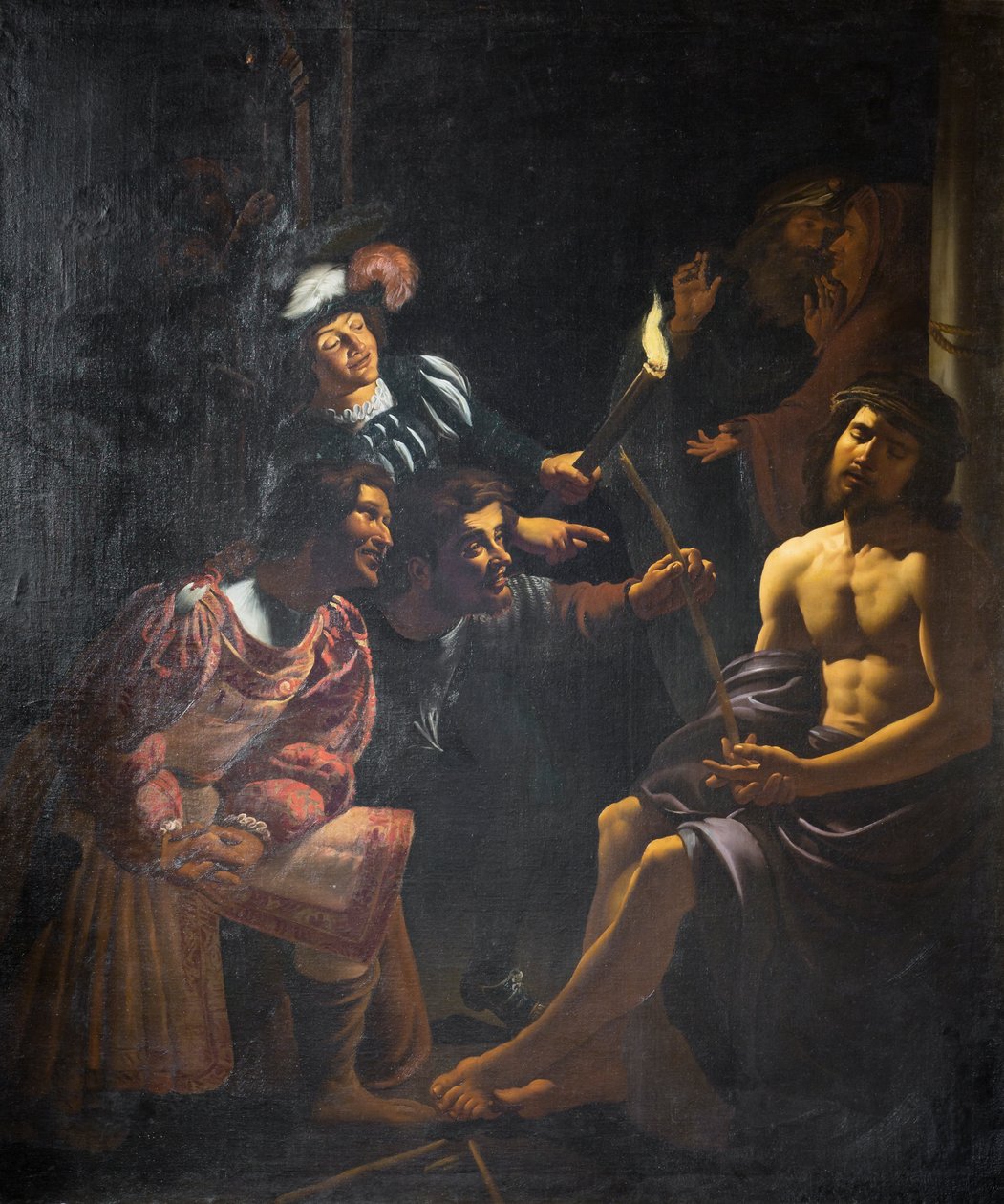 Wyśmiewanie Chrystusa autorstwa Gerrit van Honthorst