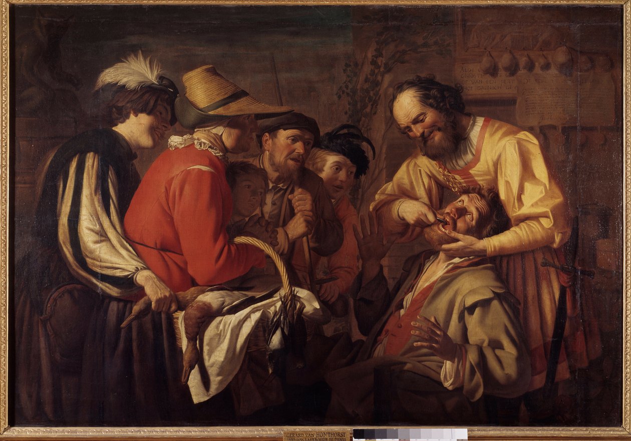 Wyciągacz zębów Obraz Gerrita Van Honthorsta (1590-1656) autorstwa Gerrit van Honthorst