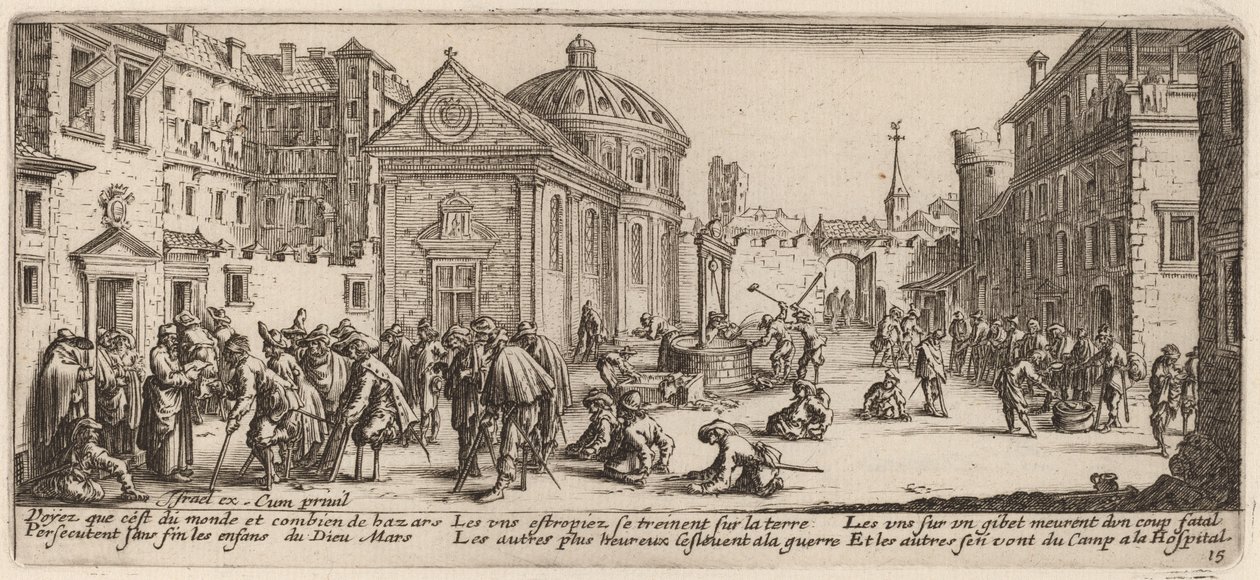 Szpital autorstwa Gerrit van Schagen after Jacques Callot