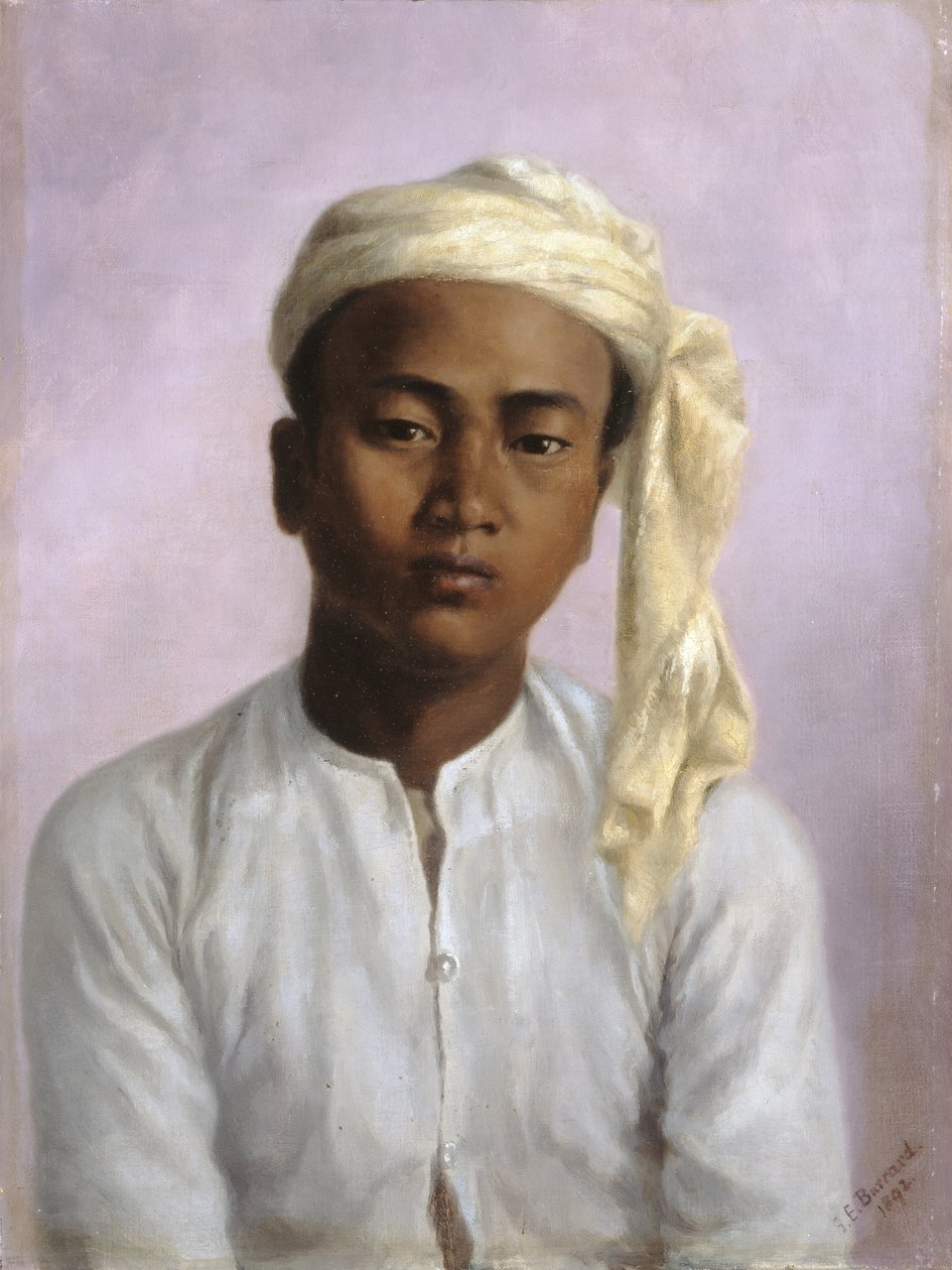 Maung Pe, kapelusznik w Partii Badań Triangulacyjnych, 1892 r. autorstwa Gertrude Ellen Burrard