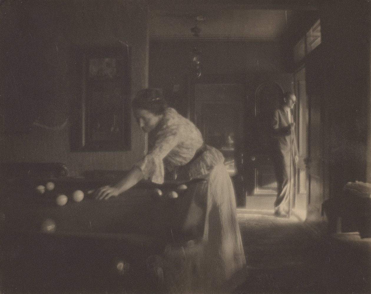 (Gertrude Käsebier OMalley w bilard) autorstwa Gertrude Käsebier