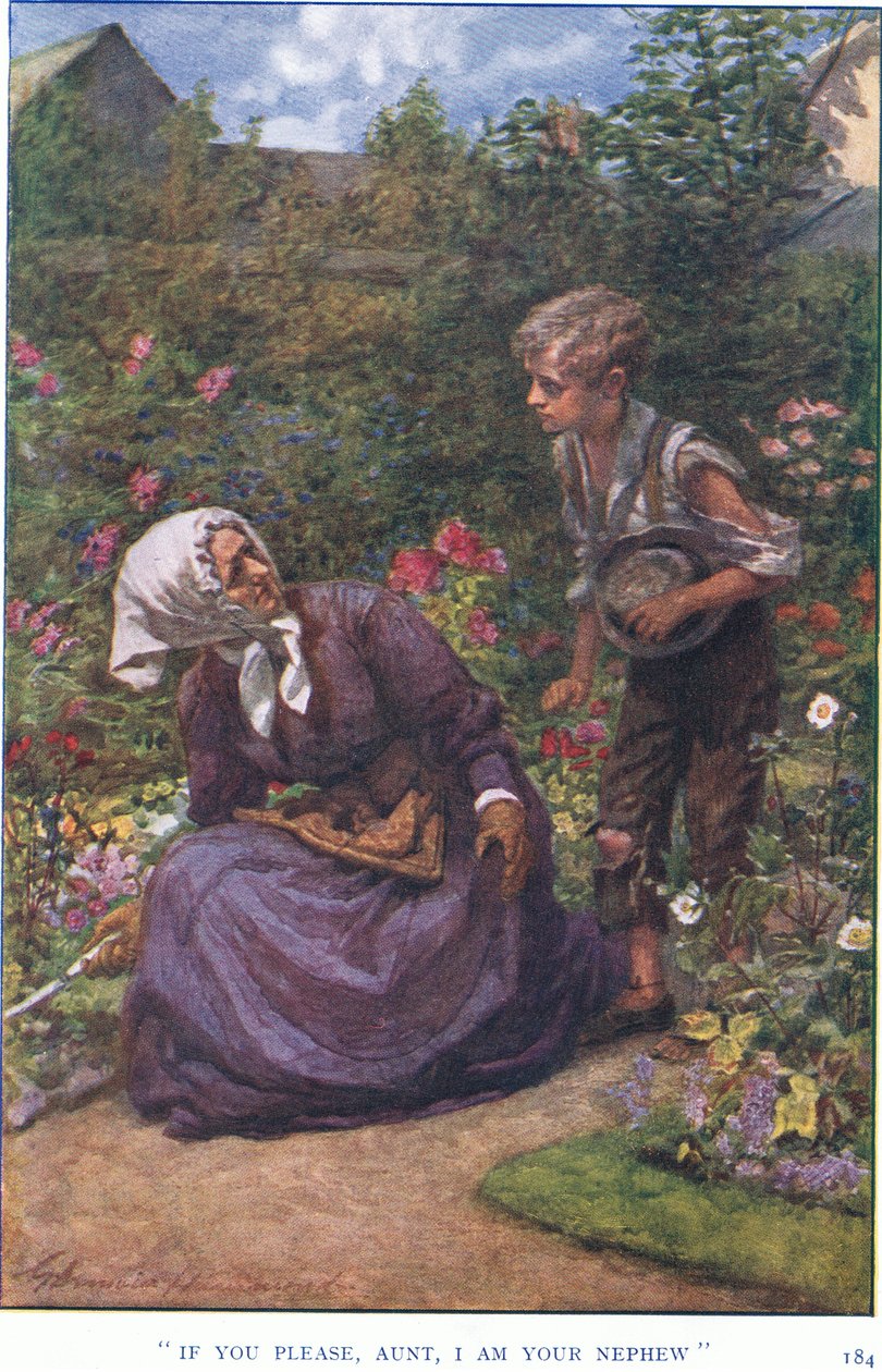 „Jeśli pozwolisz, ciociu, jestem twoim siostrzeńcem”. autorstwa Gertrude E. Demain Hammond