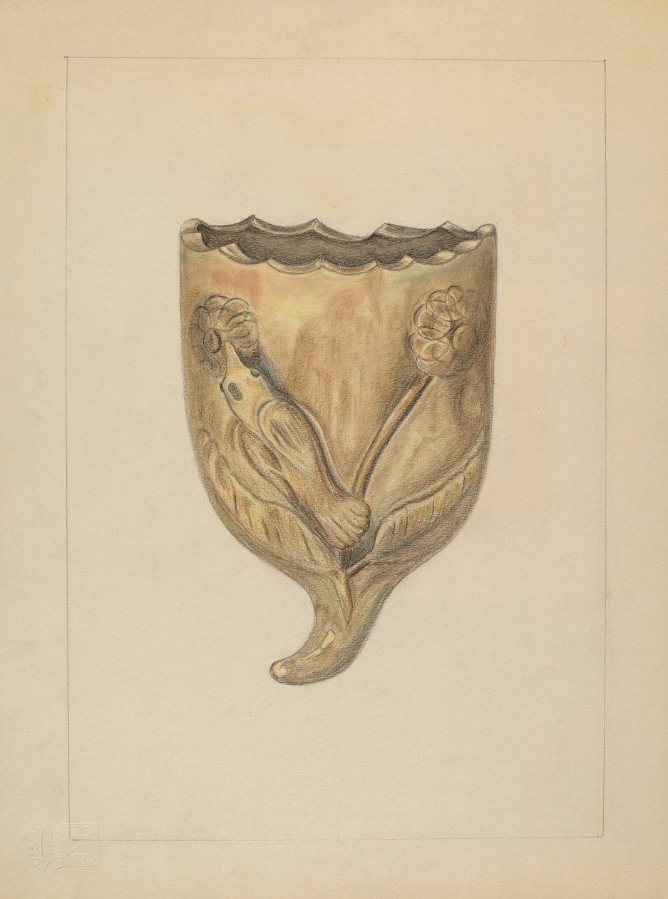 Kieszeń ścienna na kwiaty, 19351942. autorstwa Gertrude Lemberg