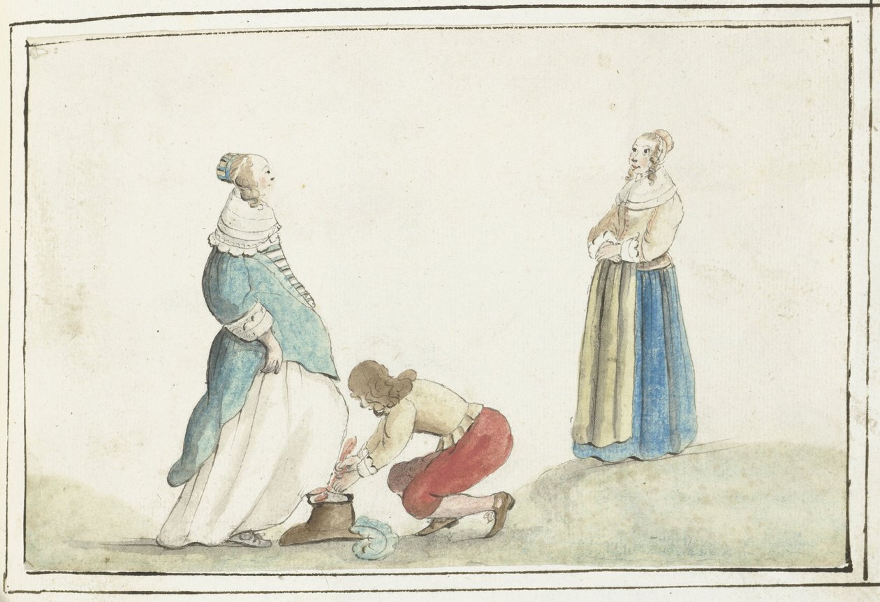 Pan surowy damski but autorstwa Gesina ter Borch