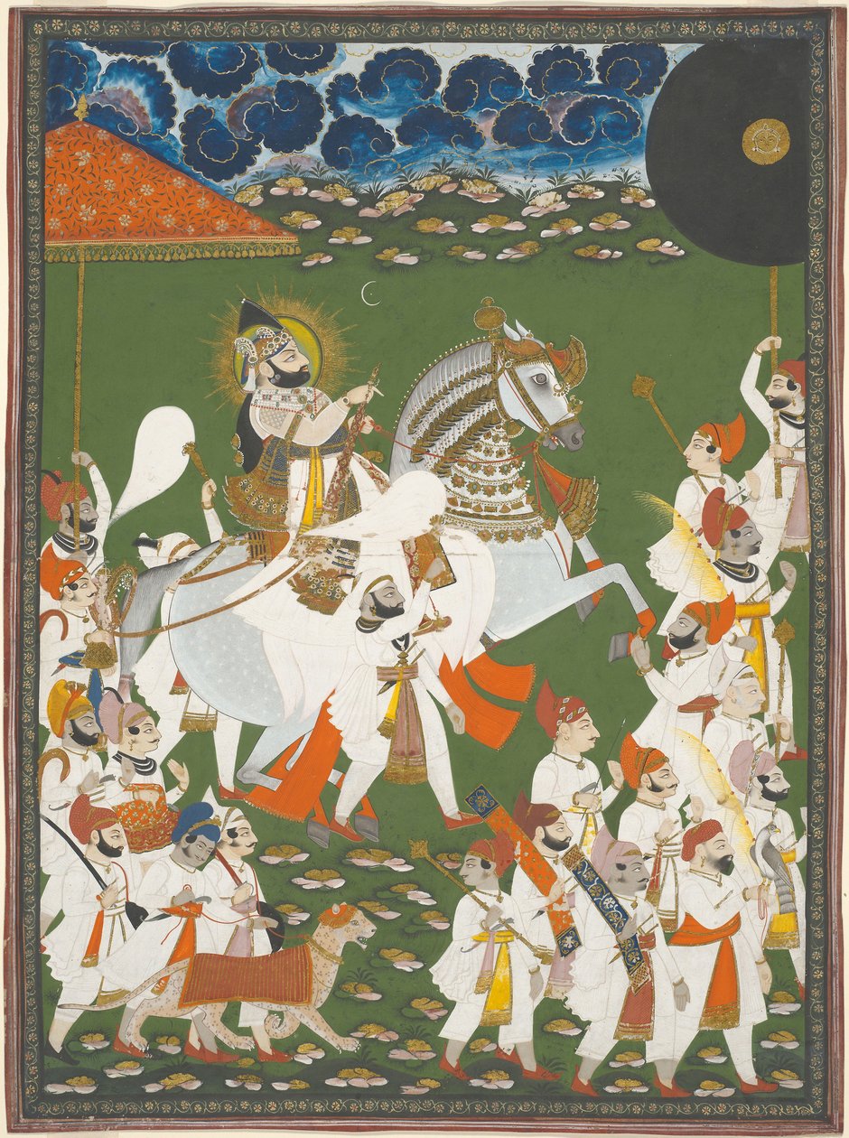 Maharana Bhim Singh w procesji autorstwa Ghasi