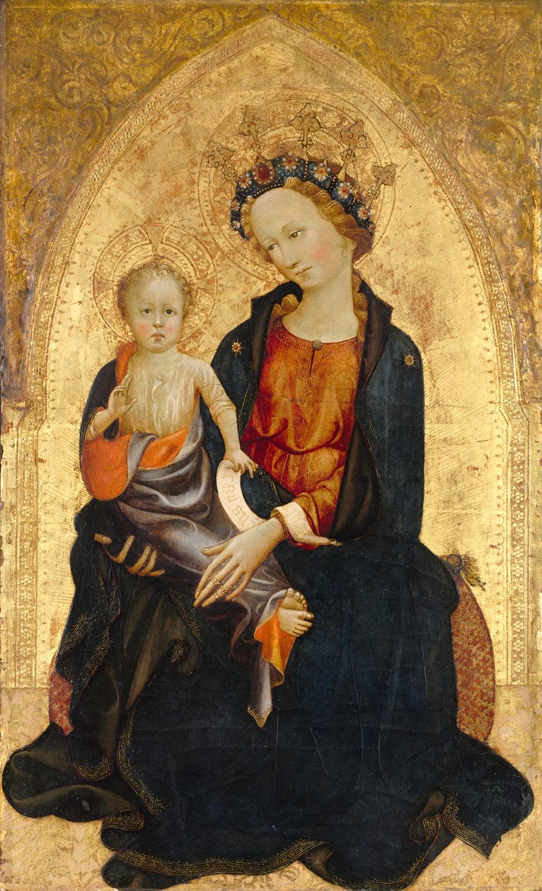 Madonna z Dzieciątkiem, ok. 1400 (olej i złocenia na płycie drewnianej) autorstwa Gherardo Starnina