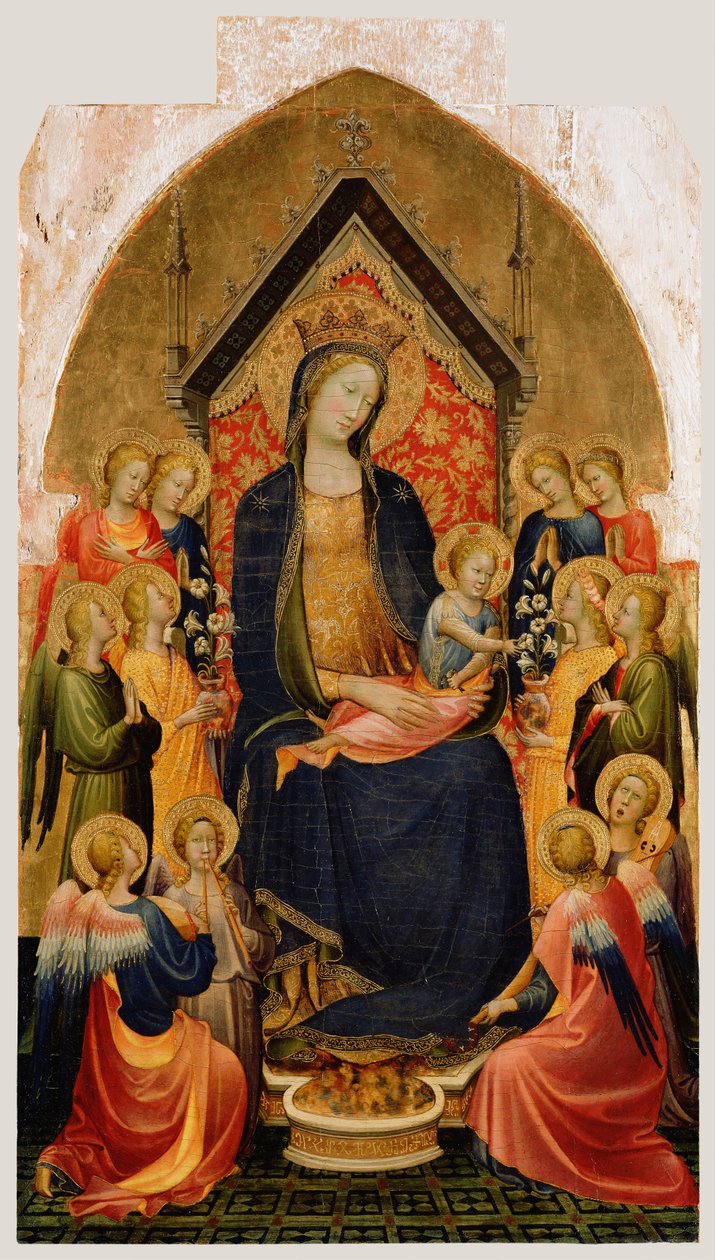 Madonna z Dzieciątkiem z Muzycznymi Aniołami, ok.1410 autorstwa Gherardo Starnina