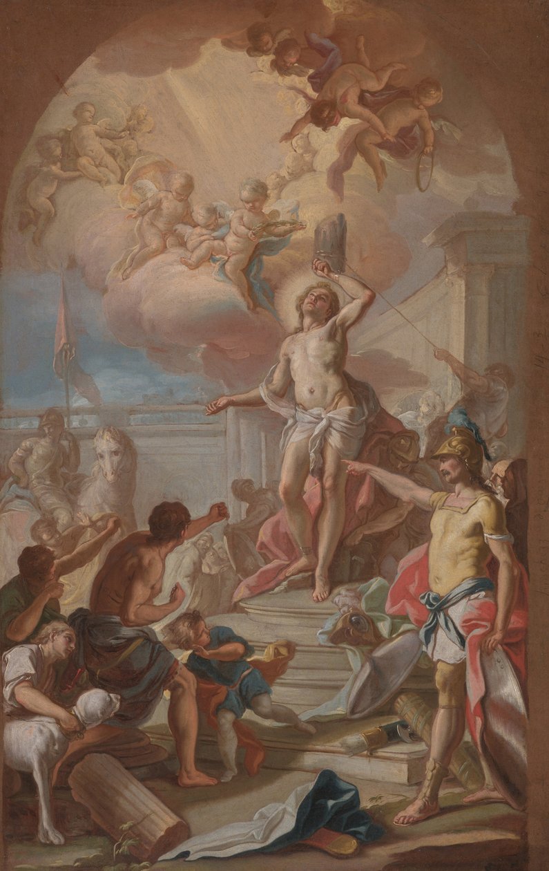 Męczeństwo św.Sebastiana, ok. 1780 r. (olej na płótnie) autorstwa Giacinto (attr. to) Diana