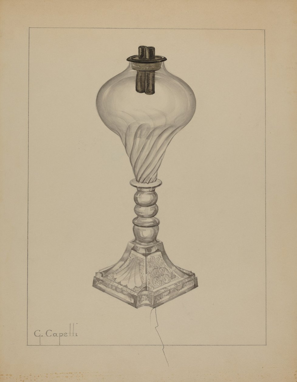 Lampa, ok. 1937. autorstwa Giacinto Capelli