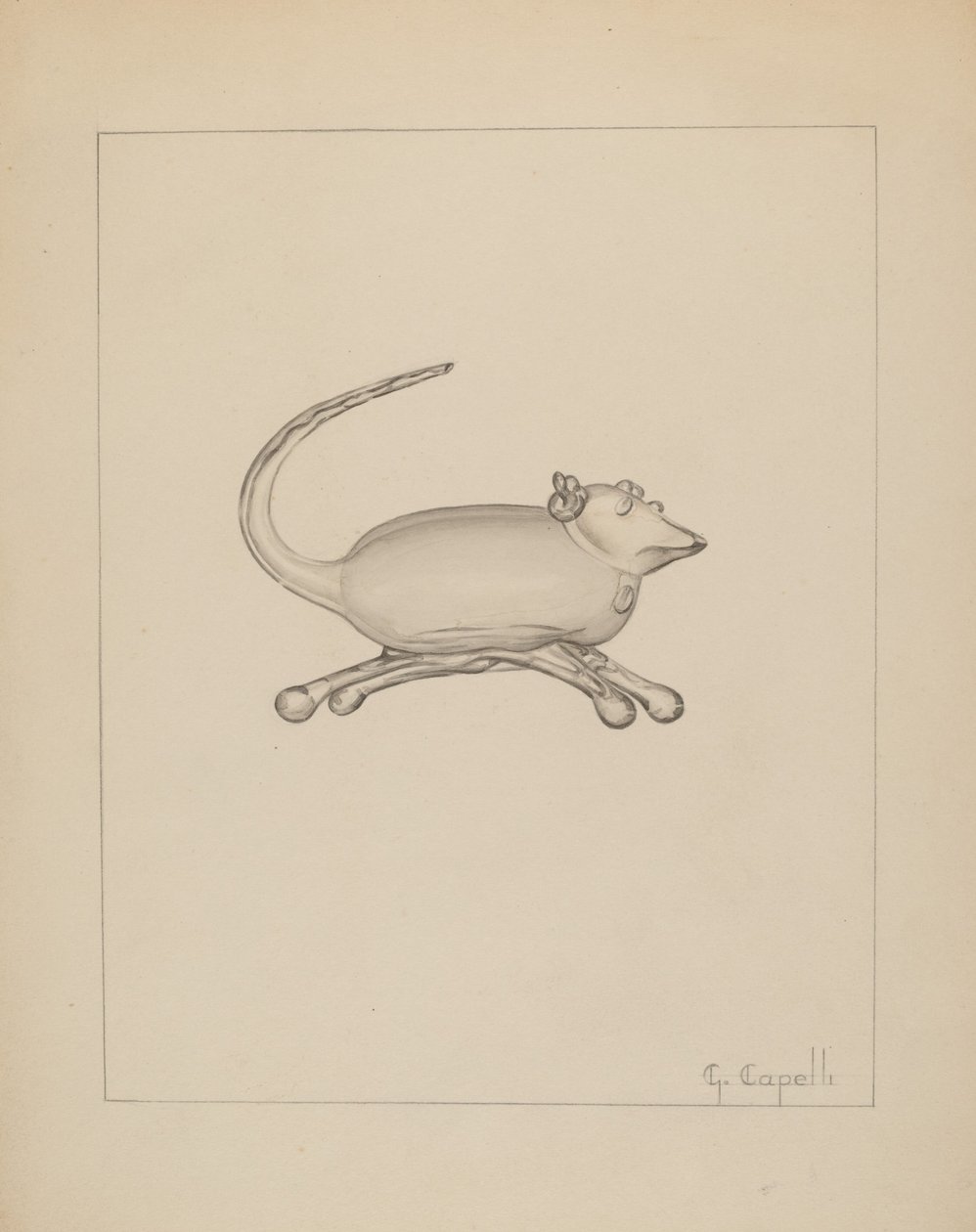 Mysz, ok. 1937. autorstwa Giacinto Capelli