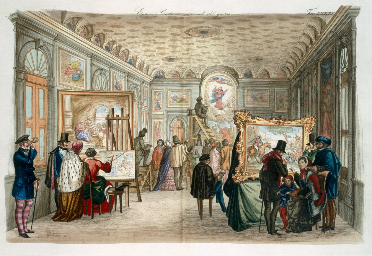 Europa - Zimowe pościgi na dzień, 1885 autorstwa Giacomo Casa