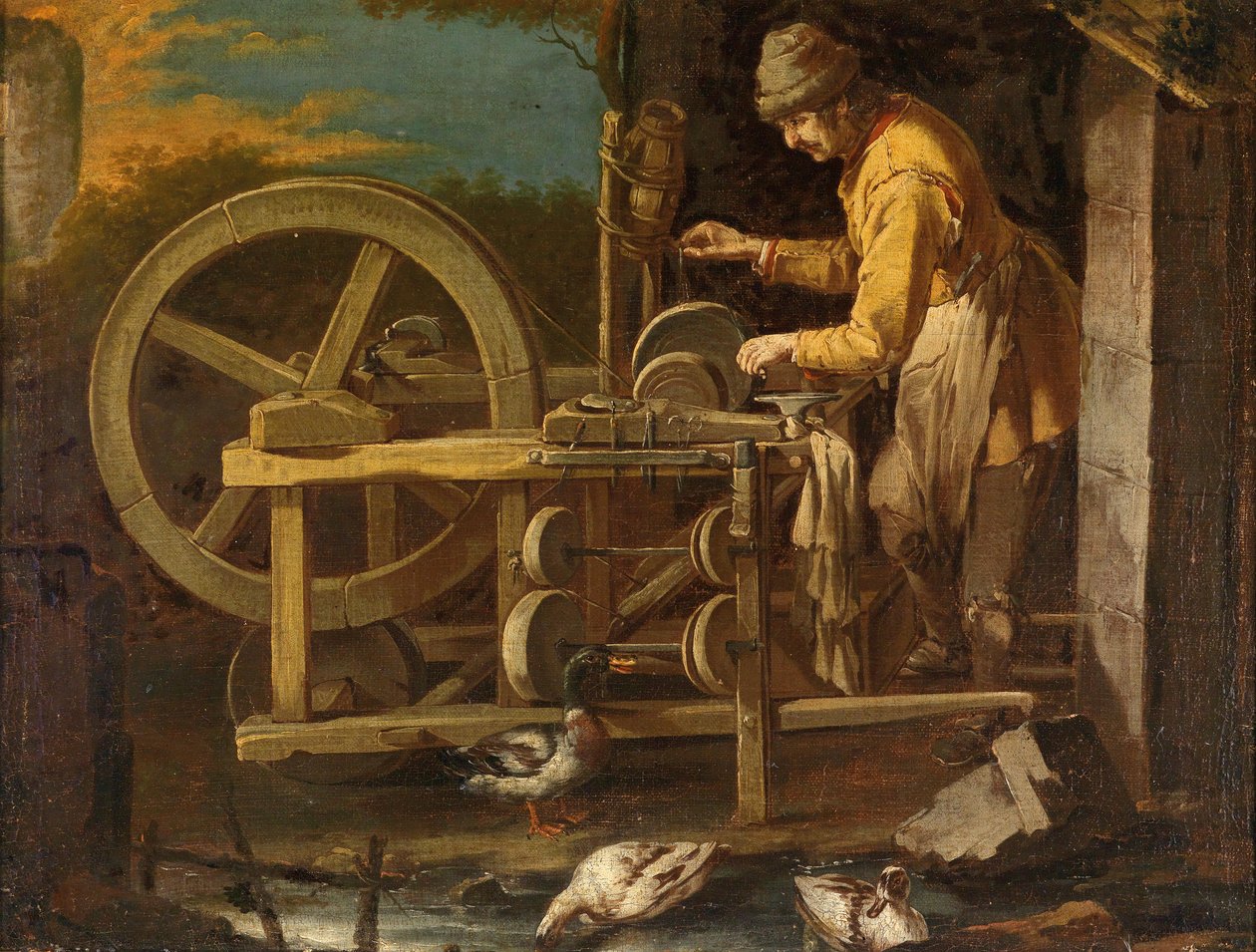 Szlifierka do nożyczek autorstwa Giacomo Francesco Cipper