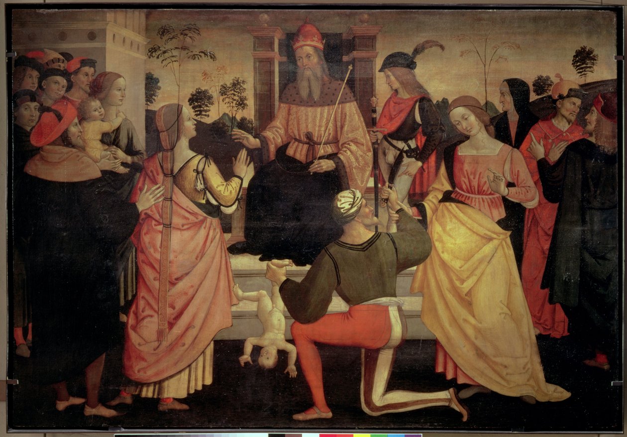 Wyrok Salomona autorstwa Giacomo Pacchiarotti