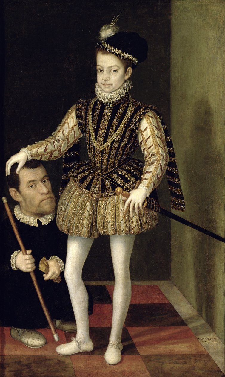 Portret Karola Emanuele I (1562-1630) księcia Sabaudii, ok. 1570 autorstwa Giacomo Vighi