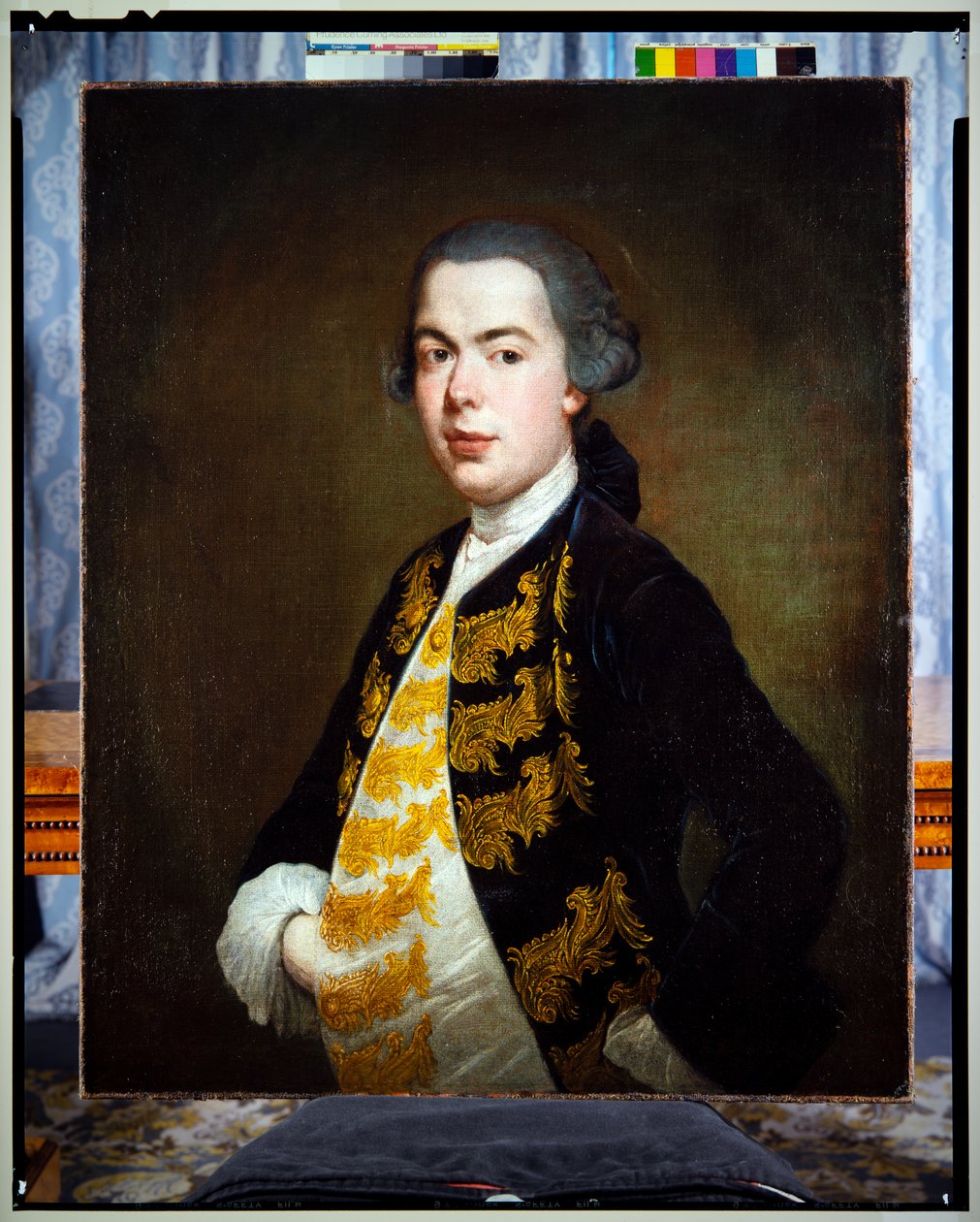 Portret półmetrowy młodego mężczyzny, ok. 1750 r. (malarstwo) autorstwa Giacomo (1698 1767) Ceruti