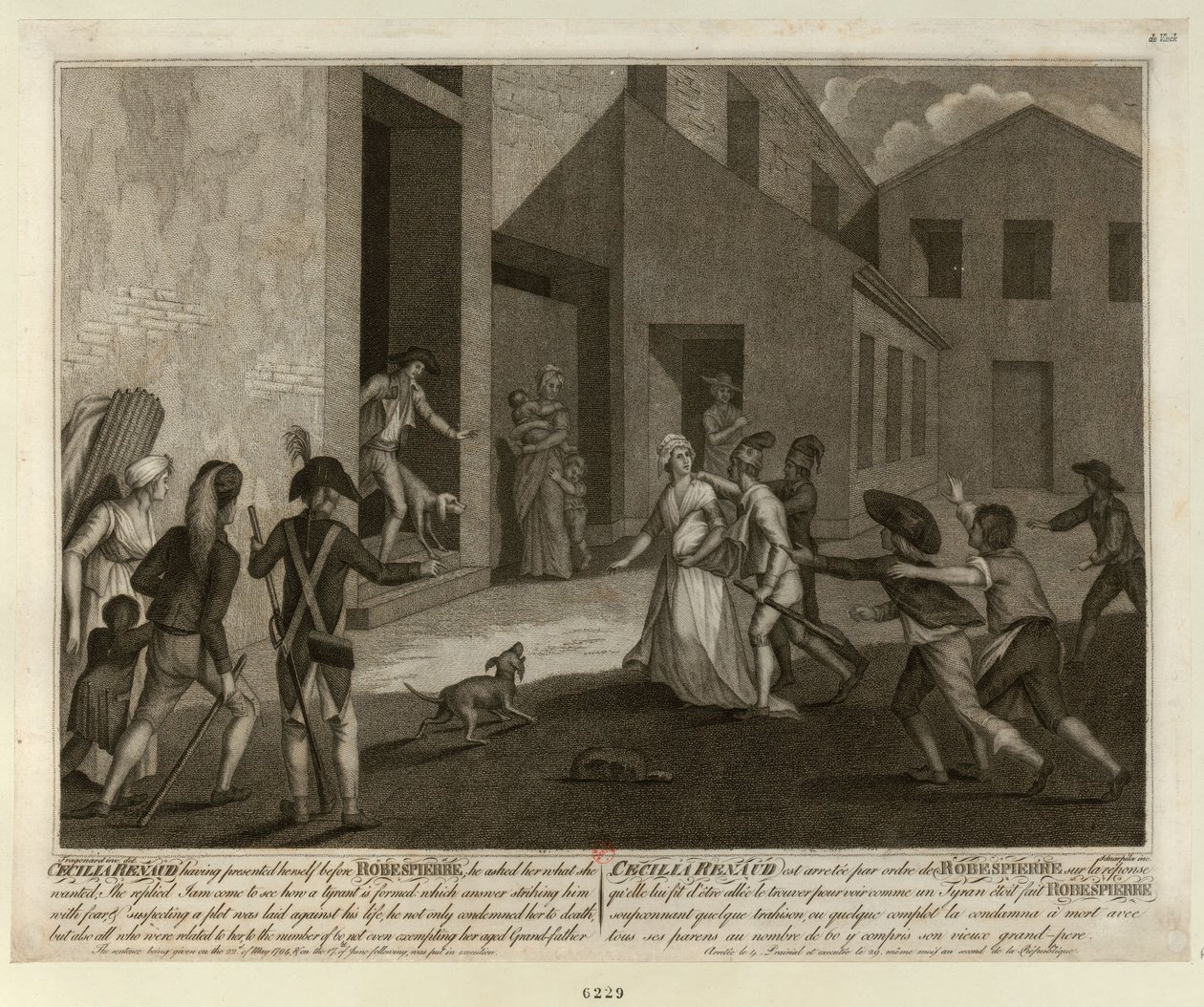 Aresztowanie Cécile Renault 22 maja 1794 r. w mieszkaniu Robespierre