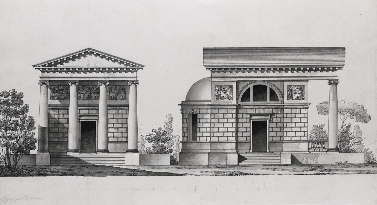Projekt kościoła dla rodziny Tutomlin autorstwa Giacomo Antonio Domenico Quarenghi