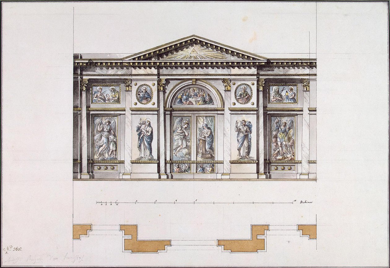 Ikonostas w klasztorze Zmartwychwstania Pańskiego w Smolnym w Petersburgu, lata 80. XVIII w. autorstwa Giacomo Antonio Domenico Quarenghi