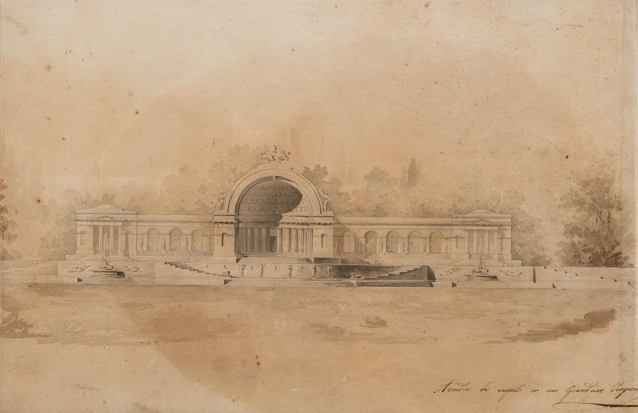 Studium podcienia dla Carskiego Sioła autorstwa Giacomo Antonio Domenico Quarenghi