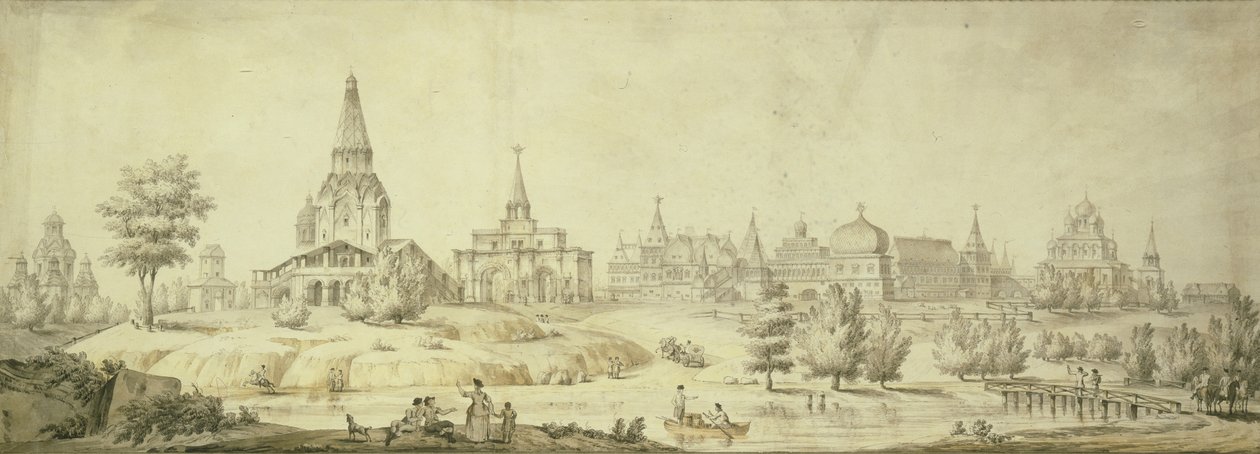 Widok Kołomienskoje, 1795 autorstwa Giacomo Antonio Domenico Quarenghi