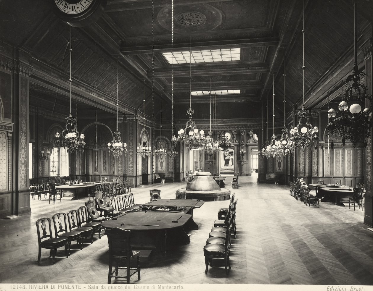 Sala hazardowa, kasyno Montecarlo, Monako autorstwa Giacomo Brogi