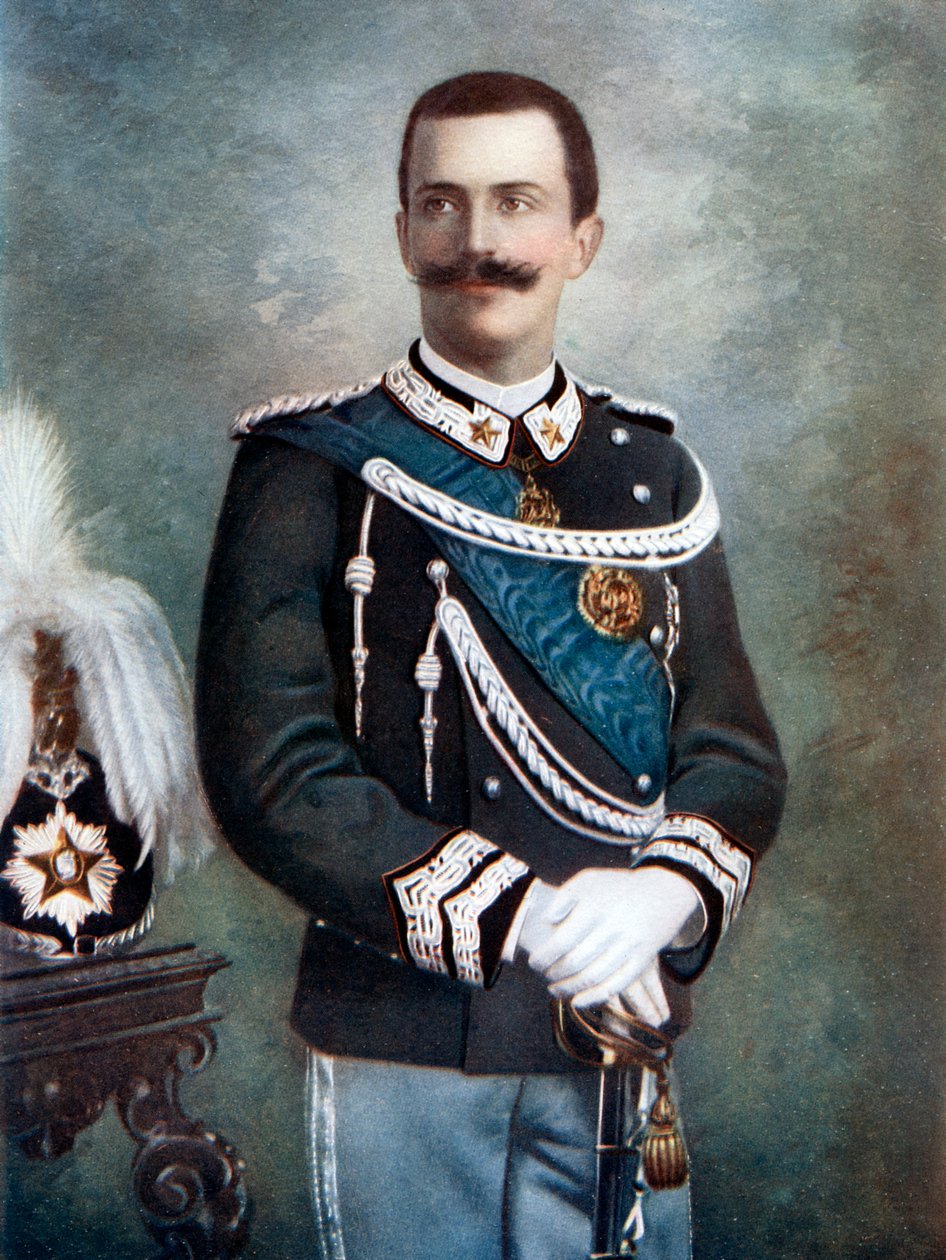 Wiktor Emanuel III, król Włoch, koniec XIX-początek XX wieku. autorstwa Giacomo Brogi