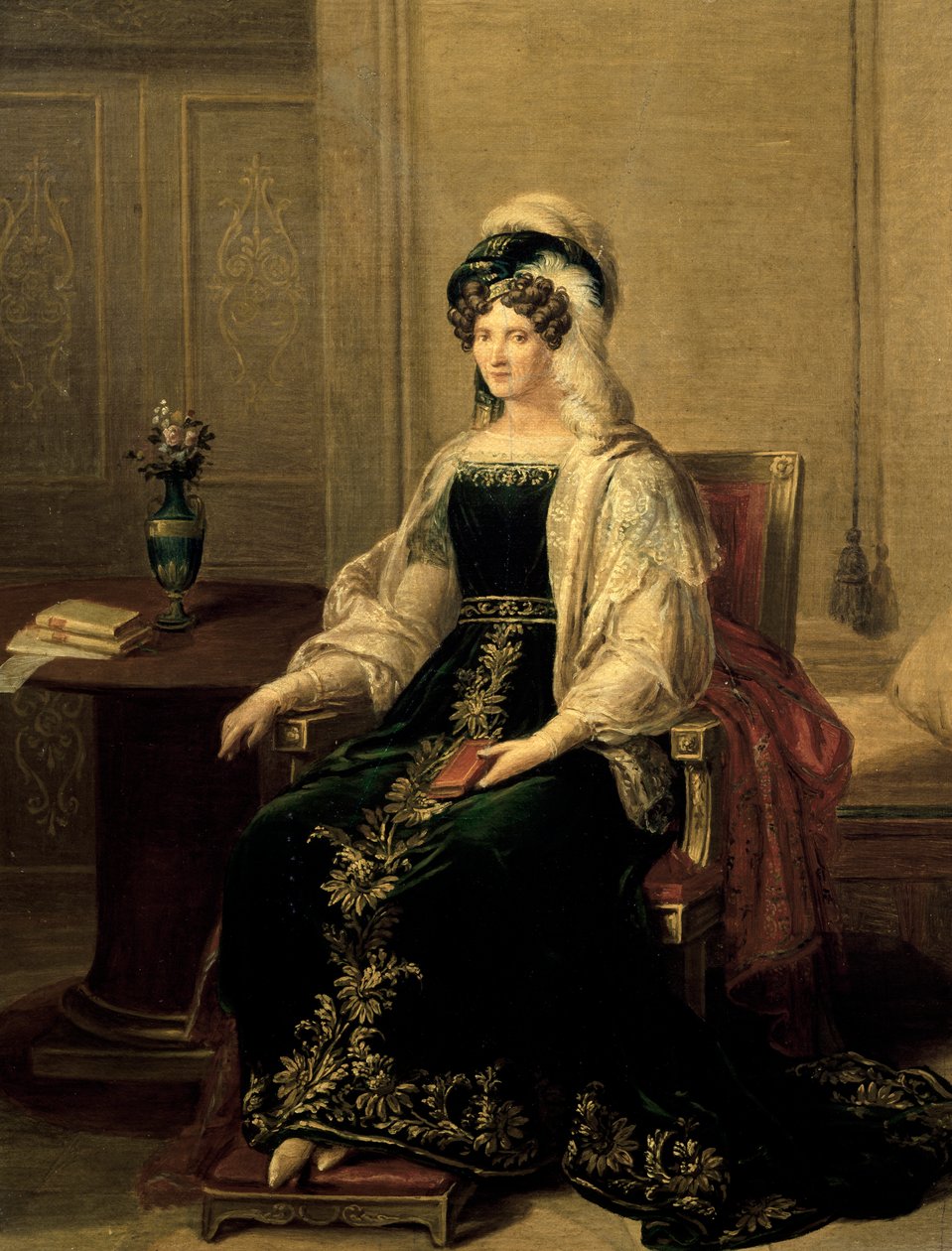 Portret księżnej Marianny Saksonii, żony księcia Paluzzo Altieri, obraz Giacomo Conca (1787-1852) autorstwa Giacomo Conca