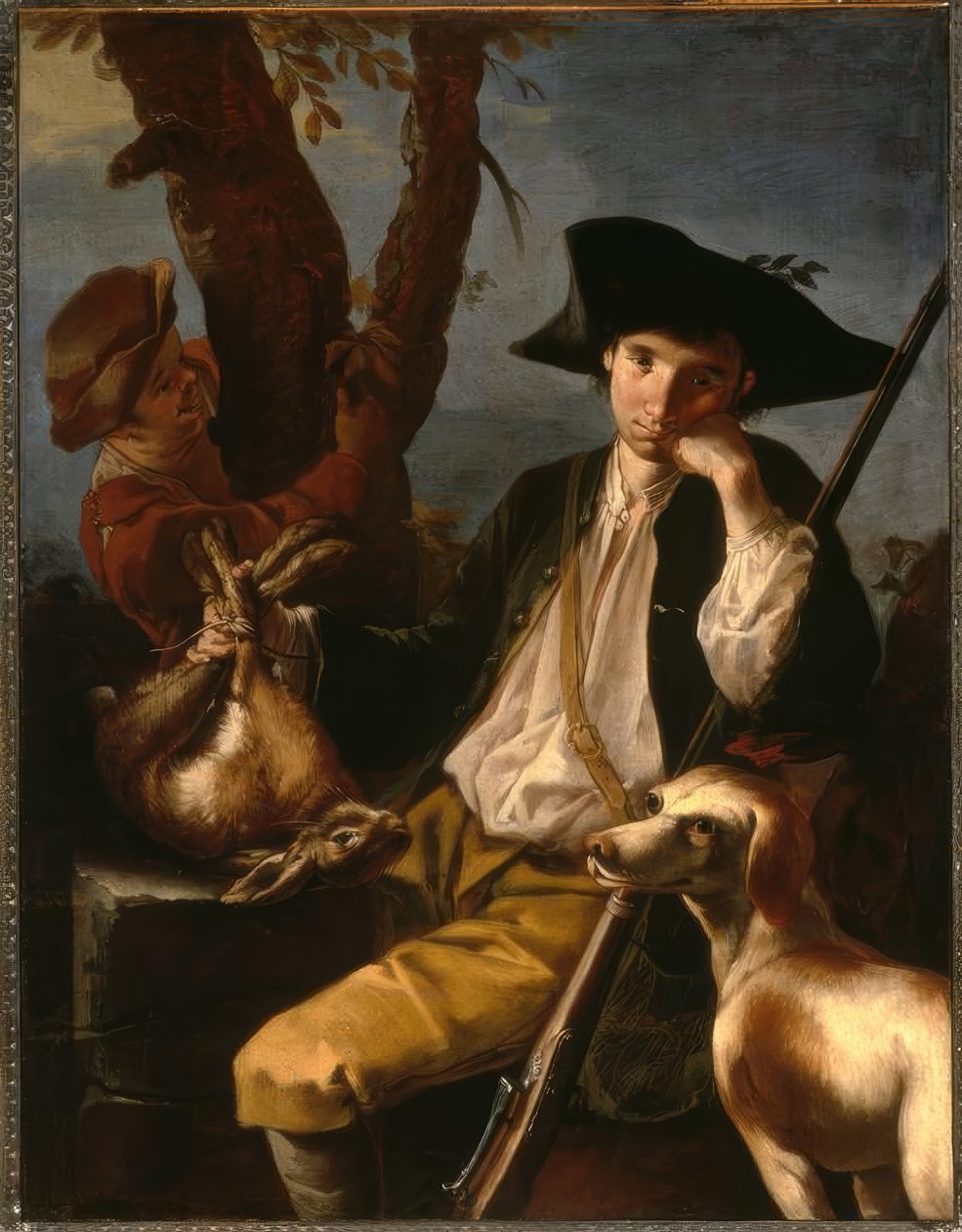 G.F.Cipper zwany Il Todeschini, Odpoczywający Łowca / Malarstwo autorstwa Giacomo Francesco Cipper