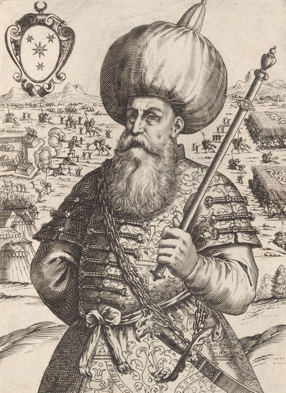 Sinan Bassa, Cap. Generał Armii Maumet Impe. Turków, 1596. autorstwa Giacomo Franco