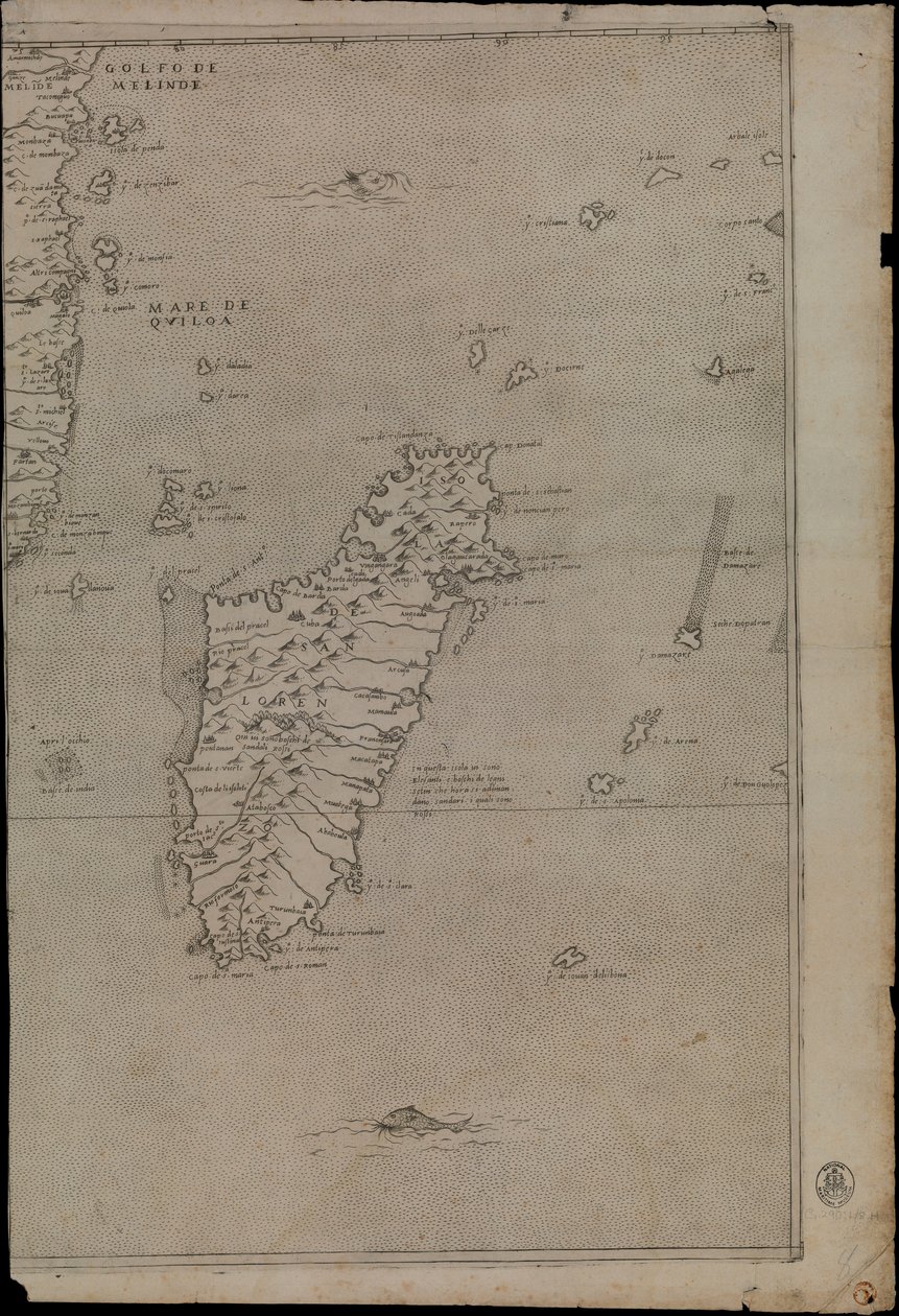 Mapa Afryki autorstwa Giacomo Gastaldi